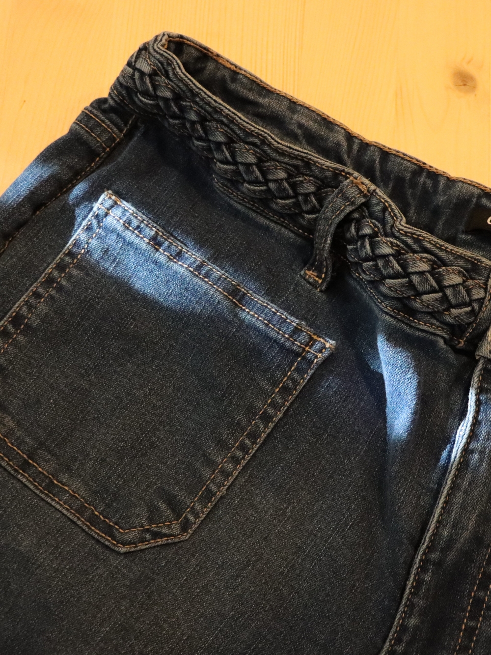 d. jeans Men's Dark Blue Relaxed Denim with Braided Waistband
